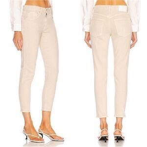 MOUSSY Vintage Cream Off White Skinny Ankle Jeans